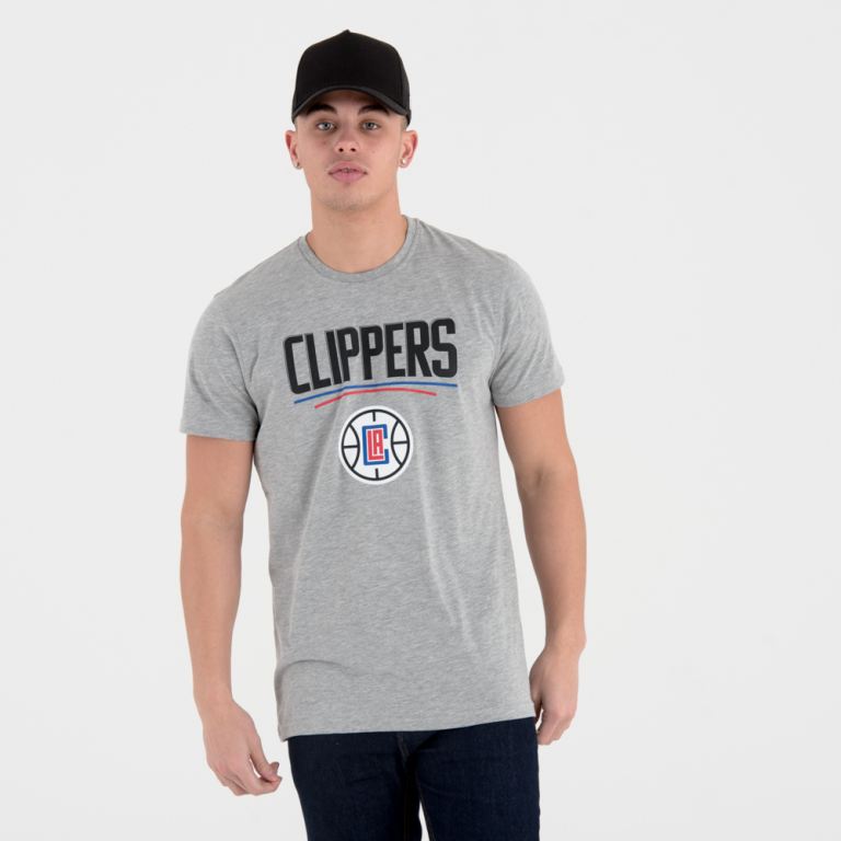 Ropa New Era Nba Grises - LA Clippers Team Logo 48206CIQA